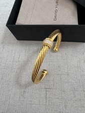 Designer *DavidYuman* Women's Cablespira Flex Bracelet in 18K Yellow Gold