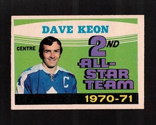 1971-72 DAVE KEON AS #259 VG-EX OPC KEY Leafs HALL OF FAME Star NHL Hockey Card