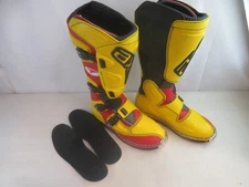 Vintage AXO Motocross MX Boots Yellow Red  Mens Size 8 NOS