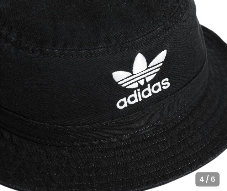 Совершенно новый унисекс Adidas Originals махровый черный ведро шляпа крышка (CL0719) OSFA - Изображение 4 из 4