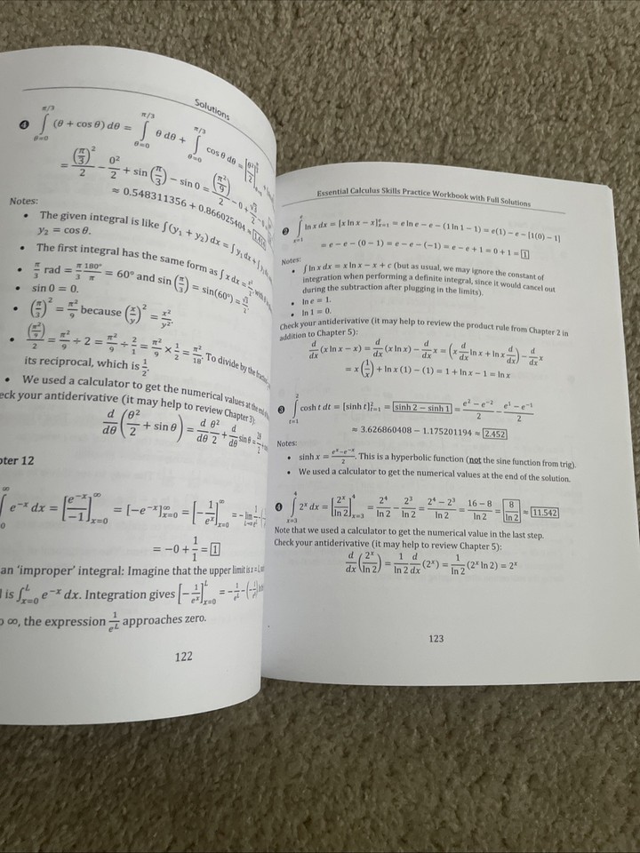 Essential Calculus Skills Practice Workbook with Full Solutions by ...