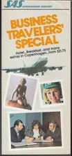 Scandinavian Airlines Business Travelers Special from Copenhagen 1979