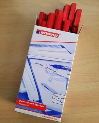 edding 300 & 370 Permanentmarker - rot 70 Stück