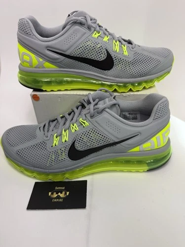 Nike Air Max 2013 Mens Size 11.5 Wolf Grey Volt Black HF3660-003