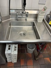 Stainless steel Pass Through Dishwasher Table with Sink Right 914mm 