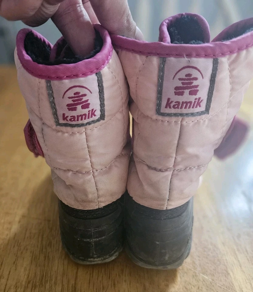 BOTAS DE INVIERNO KAMIK SNOWBUG 3 BEBÉ NIÑA NIÑOS PEQUEÑOS TALLA 9.0 Negro/Rosa Foto 4 de 4