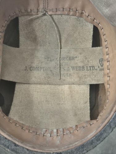 ' The Corker ' 1950's Motorcycle Helmet - J Compton Sons & Webb - Picture 7 of 16