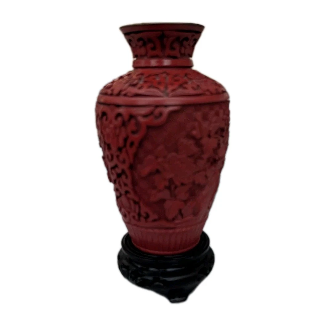 中国　骨董　紅木芝木精品　花瓶　梅　鳥 红色1900-1940 中国古董花瓶| eBay