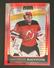 2021-22 OPC Platinum Hockey MACKENZIE BLACKWOOD Red Prism/ 199 (New Jersey)