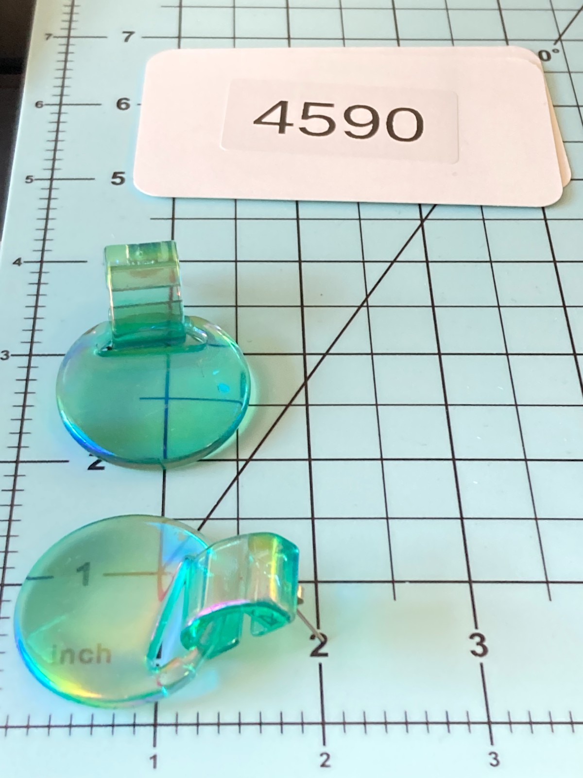 Retro Translucent Acrylic Earrings Iridescent Blu… - image 6