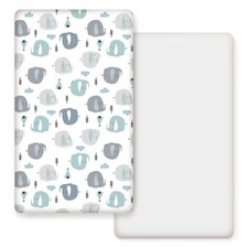 Stretchy Ultra Soft Jersey Knit Fitted Crib Sheets Set 2 Pack  Fits All Standa...