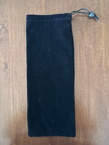 Black Velvet Bag with Drawstring 16" x 6"