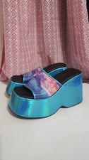 Luv Ur Energy Platform Dolphin Halographic SlidesClub Exx Talla 7