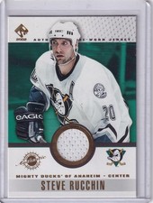 STEVE RUCCHIN 2001-02 PACIFIC PRIVATE STOCK #4 GAME USED JERSEY