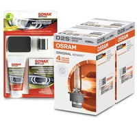 Osram D2S Xenarc Original Xenon 66240 + Sonax Scheinwerferlicht Aufbereitung