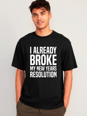 Lustiges Party Outfit Humor Geschenk T-Shirt I Bereits meinen Neujahrsvorsatz