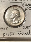 Scarce Type B Gem BU Silver 1959 Washington Quarter  Proof Die Reverse  FS-901