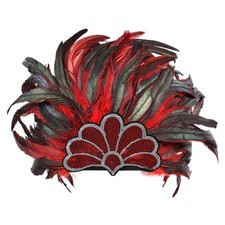 Women's Carnival Feather Headpiece Sequin Headdress  for Masquerade Party Co...