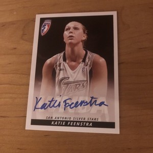 2006 WNBA KATIE FEENSTRA SAN ANTONIO SILVER STARS PERSONALLY AUTOGRAPH RC CARD
