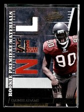Gaines Adams RC: 2007 Absolute Memorabilia RPM Rookie Card /849 #213. rookie card picture