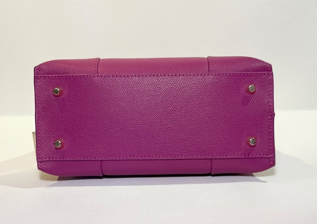 Dark Fuschia Furla Small Vittoria Crossbody Dome Genuine Leather