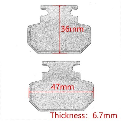 Für Citycoco Roller Bremsbelag vorne hinten Metall Messing Alu 4,7x3,6x0,67cm
