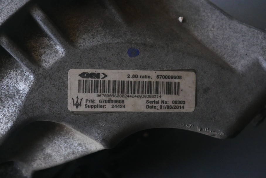 Maserati Ghibli 2014-2017 Rear Axle P/N 670009608