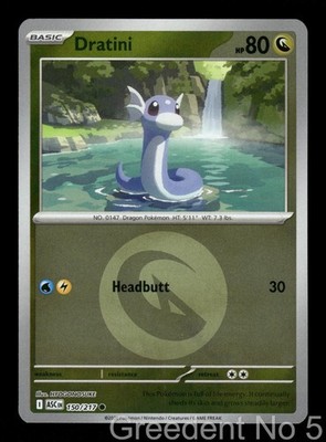 Dratini (Energy Symbol Pattern) 150/217 Ascended Heroes Pokemon Reverse Holo NM