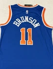 Jalen Brunson Signed New York Knicks NBA Basketball Jersey COA