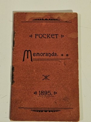 Extremely Rare 1895 Yueta Chewing Gum Pocket Memoranda Booklet. 32 Pages