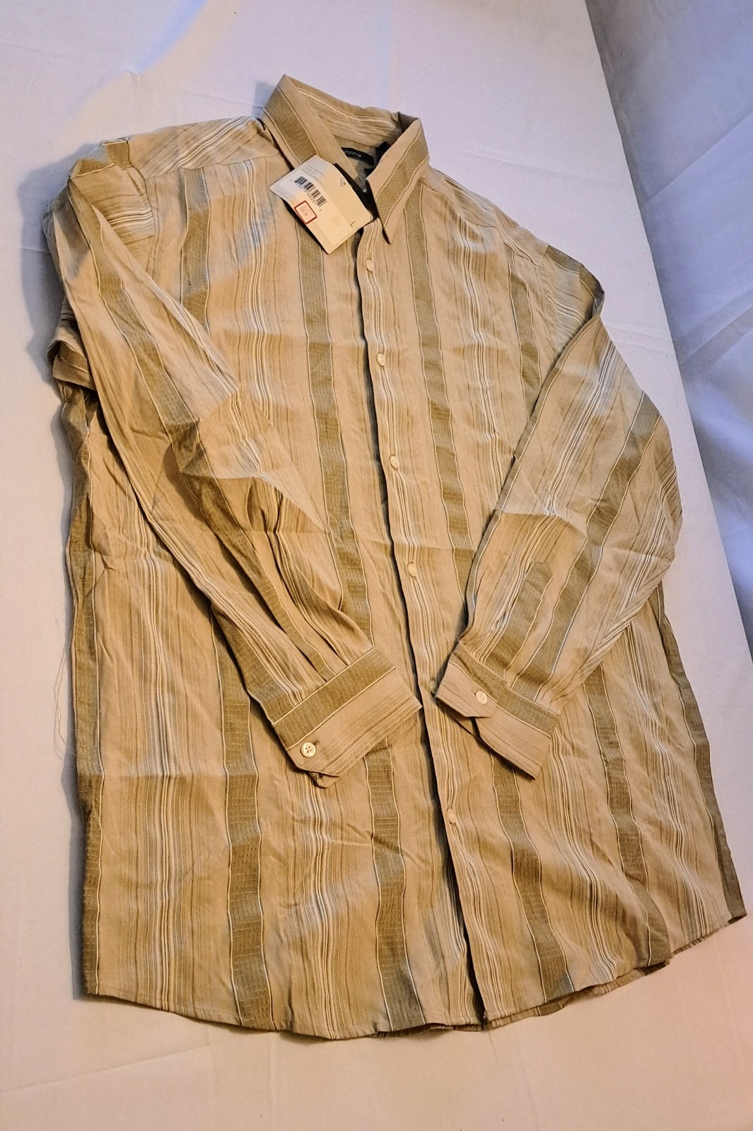 Vtg Liz Claiborne Women’s Multi-Stripe Button Down Shirt NWT size Large