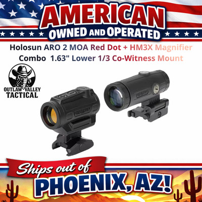 HOLOSUN ARO 2 MOA RED DOT W/ HM3X MAGNIFIER COMBO - ARO-CORE-RD2 & HM3X