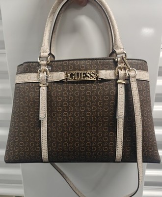 Guess Monogram Brown Multi Bag  Perrez