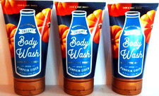 Bath Body Works SPICED PUMPKIN CIDER Creamy Body Wash, 8 fl. oz, NEW x 3