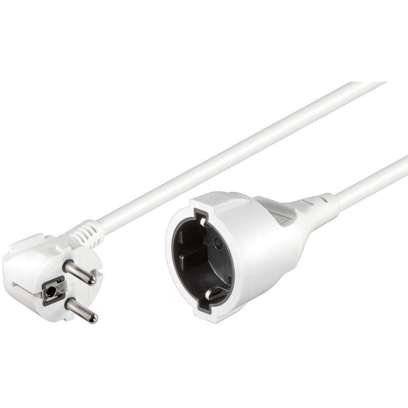 MicroConnect Schuko Power Extension Cord M-F 10m Angled Schuko