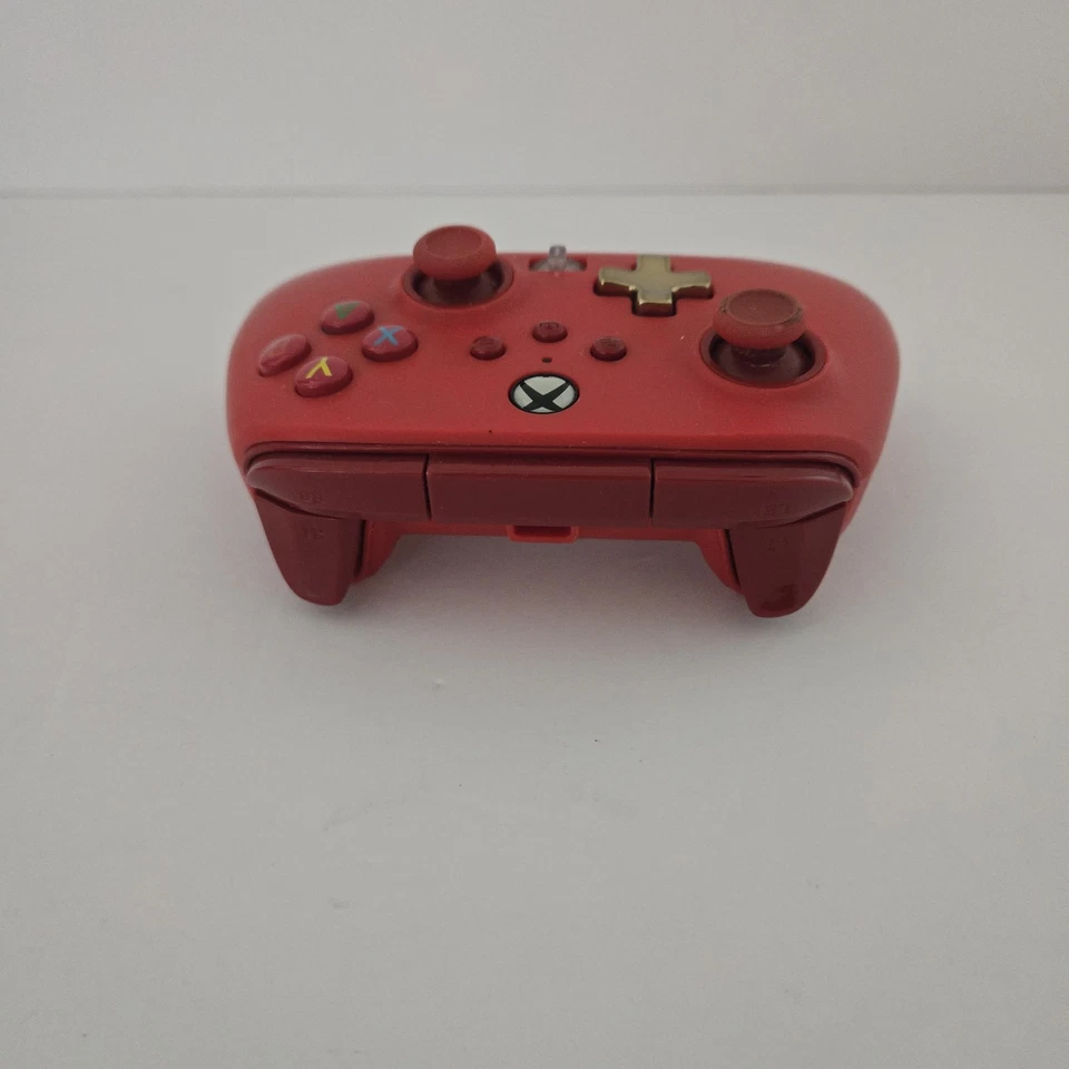 Power A Red Enhanced Wired Xbox One Controller Works - TESTED - Model 1518810-01 - Image 3 of 4