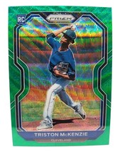2021 Panini Prizm Triston McKenzie #25 Green Wave Prizm RC Rookie Cleveland 