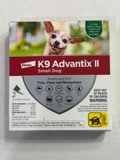 K9 Advantix II Elanco Flea and Tick For SMALL Dogs 4-10 lbs 2 monthly doses -