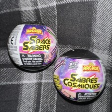 ORB ARCADE SPACE SABERS Blind Random Capsule Mini Ball Toy Lot of 2 Black New