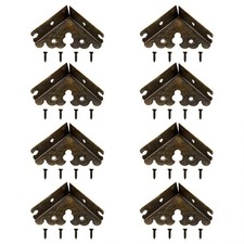 8 pcs Vintage Bronze Jewelry Box Corner Protectors Metal Corner Guards Suitab...