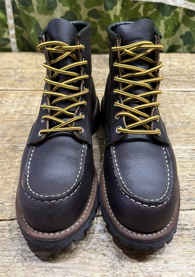 Red Wing 8146 Roughneck Moc Toe Brown Eu 41 USA 7,5 Uk 6,5 Made USA Workwear - Imagen 2 de 4