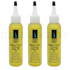 Doo Gro Mega Thick Hair Oil Promote Healthy Shiny Hair 4.5oz Lot of 3
