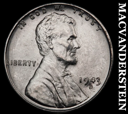 1943-D Lincoln Wheat Cent-Choice Gem BU Lustrous No Reserve #i5718