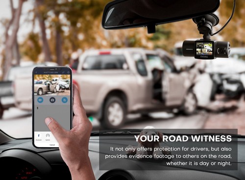 Avaett D60 Car Dash Cam, Wi-Fi Dashboard Camera Recorder Front and Rear HD 1080P - Picture 9 of 10