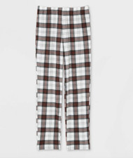 Kids' White Black Red Plaid Holiday Flannel Pajama Sleep Pants Wondershop NWT