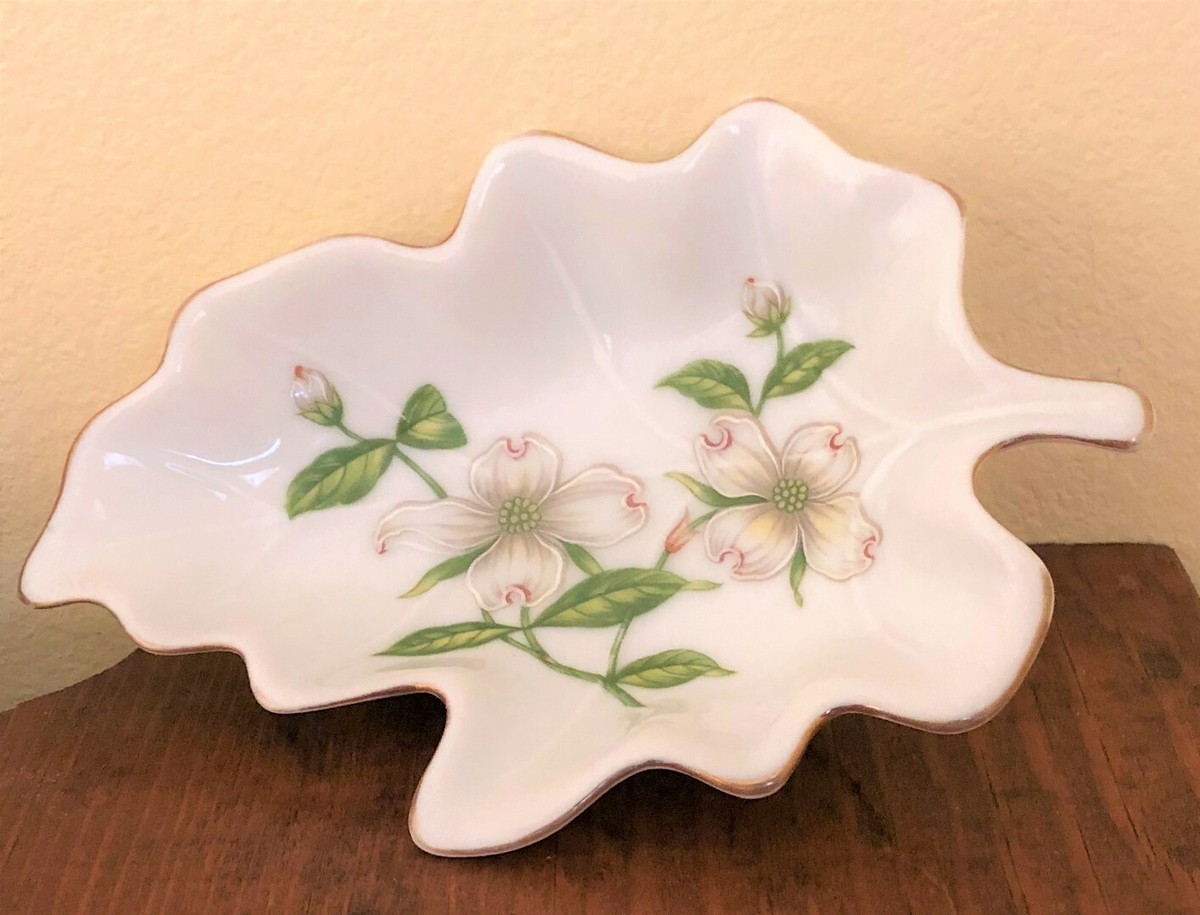 lderei♡ 7/1 lderei♡ 7/1 Vintage Lefton China Hand Painted Leaf Multi-Use Dish