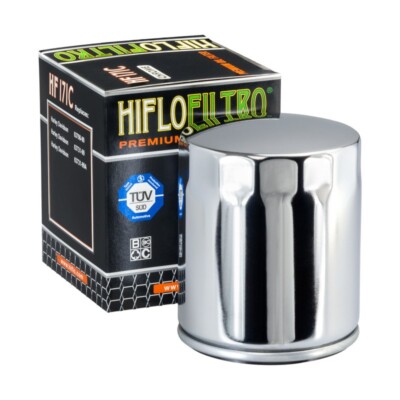 Hiflofiltro HF171C Chrome Oil Filter Harley-Davidson/Buell Motorcycle