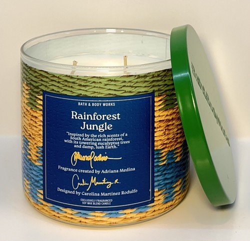 🌿Bath & Body Works 3-wick Scented Candle RAINFOREST JUNGLE🌿 - Picture 2 of 2