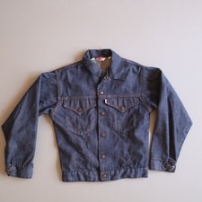 Vintage Levi Strauss Denim Jacket Boy Youth Size 14 White Tab Leisure Snap Shirt