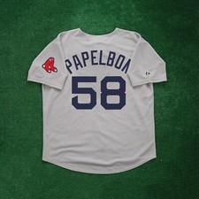 Jonathan Papelbon 2009 Boston Red Sox Grey Road Men's Jersey w/ Team Patch